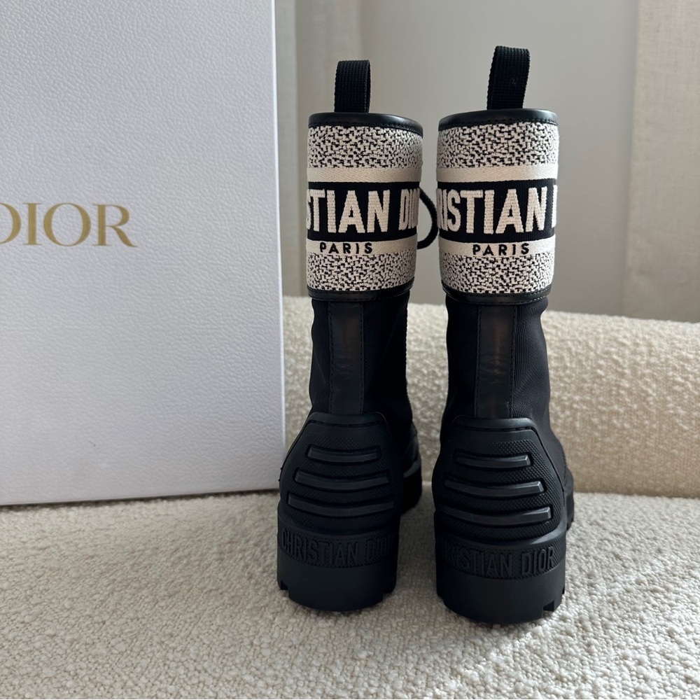 MIGHT KEEP • Christian Dior D-Major Moto Black Mid Calf Boots Shoes - Picture 8 of 15